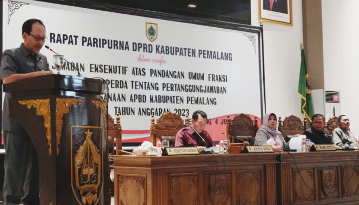 Sikapi Jawaban Eksekutif Pelaksanaan APBD 2023, DPRD Pemalang Gelar Rapat Paripurna   