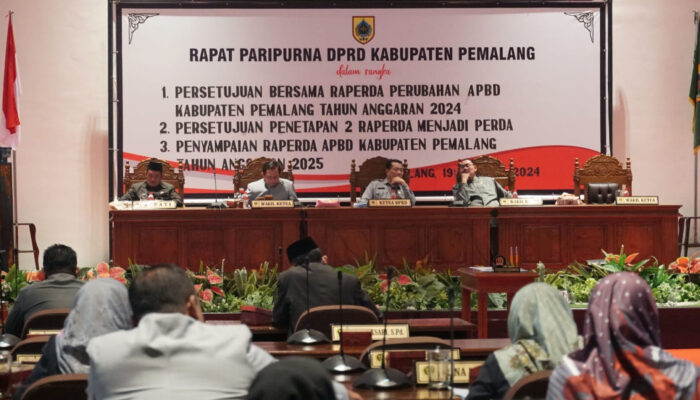 Perubahan APBD 2024 , Serta Dua Perda Baru di Setujui Dan Ditetapkan DPRD Kabupaten Pemalang 