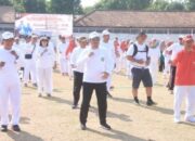 Bupati Pemalang Bersama Yayasan Pendidikan Satya Praja Ikuti Senam Sehat Dalam HUT RI ke-79