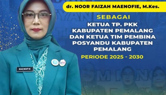 Dr. Noor Faizah Maenofie Resmi Dilantik sebagai Ketua TP PKK Pemalang 2025-2030