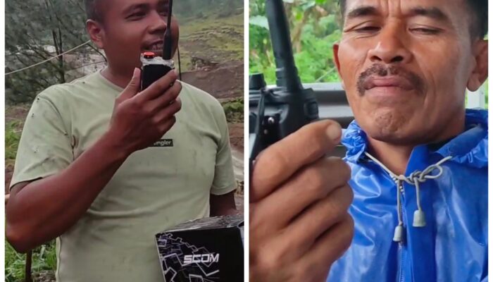 Warga Desa Wisnu Terima Bantuan Handy Talkie untuk Atur Jalan Darurat