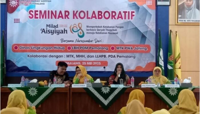 Milad Aisyiyah 108, PDA Pemalang Menggelar Seminar Inspiratif Menuju Ketahanan Nasional Menggali Ketahanan Pangan Desa