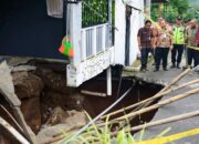 Rumah Warga Sampai Menggantung, Ahmad Luthfi “Sidak” Lokasi Tanah Amblas di Ungaran