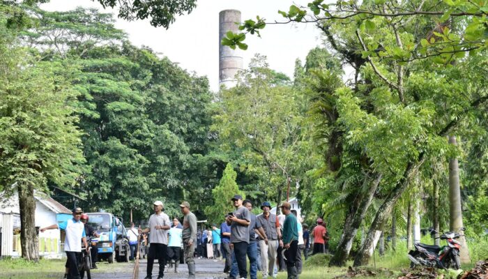 Persiapan Sekolah Rakyat, Bupati Pemalang Pimpin Gotong Royong di Eks PG Sumberharjo