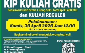 Peluang Emas! ITB ADIAS Pemalang Siapkan Kuliah Gratis Plus Uang Saku