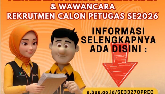 Wajib Hadir! BPS Pemalang Panggil Calon Petugas SE2026 untuk Ujian Wawancara