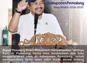 Bupati Pemalang Tantang KONI Baru: Saatnya Cetak Sejarah di Papan Atas!