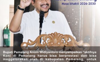 Bupati Pemalang Tantang KONI Baru: Saatnya Cetak Sejarah di Papan Atas!
