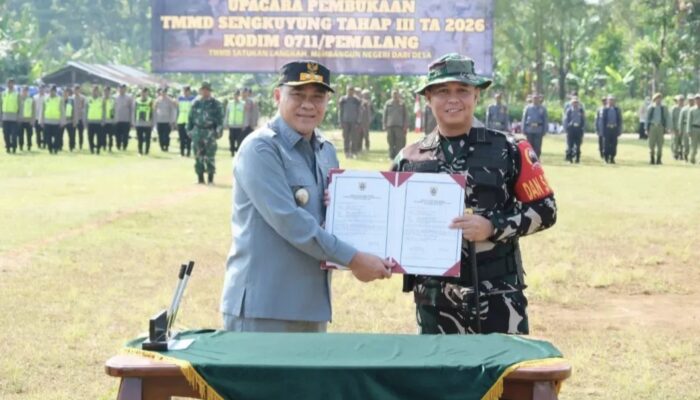 Buka TMMD Banyumudal, Wabup Pemalang Nurkholes Gerak Cepat Atasi Krisis Air Desa