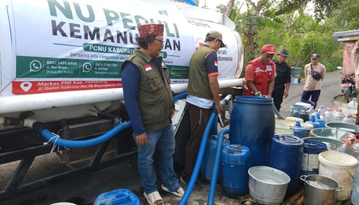 Krisis Air Bersih, NU Peduli Pemalang Guyur Puluhan Ribu Liter Air Bersih untuk Warga Pemalang