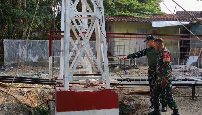 Jembatan Gantung Comal Hampir Rampung, Dandim Pemalang Turun Ke Lokasi