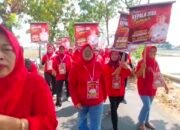 Lautan Manusia Berbalut Merah Iringi H. Usup Sumanang Daftar Pilkades Taman Pemalang