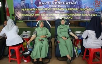 Peringati HUT ke-81 TNI, Makodim Pemalang Pasok 105 Kantong Darah untuk Kemanusiaan